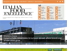 Tablet Screenshot of italianfoodexcellence.com